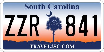 SC license plate ZZR841