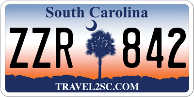SC license plate ZZR842