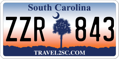 SC license plate ZZR843