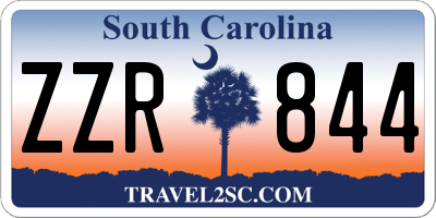SC license plate ZZR844