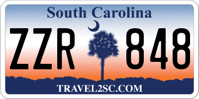 SC license plate ZZR848