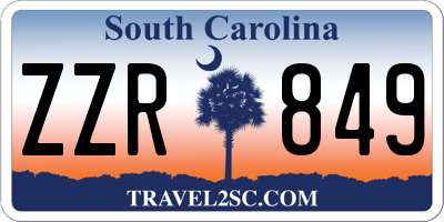 SC license plate ZZR849