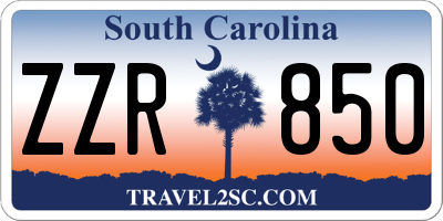 SC license plate ZZR850