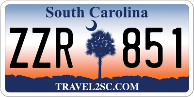 SC license plate ZZR851