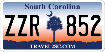 SC license plate ZZR852