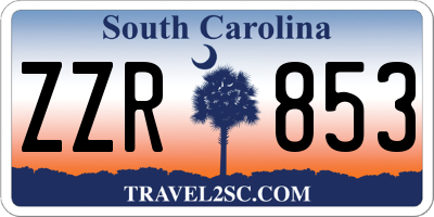 SC license plate ZZR853