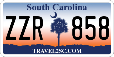 SC license plate ZZR858