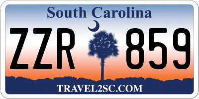 SC license plate ZZR859