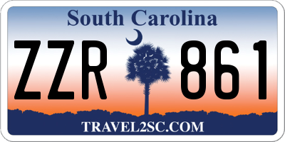SC license plate ZZR861
