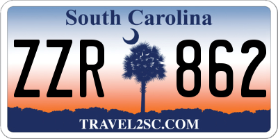 SC license plate ZZR862