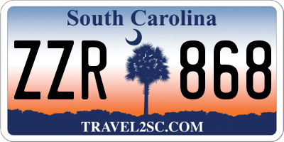 SC license plate ZZR868