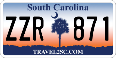 SC license plate ZZR871