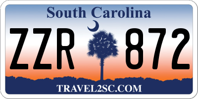 SC license plate ZZR872