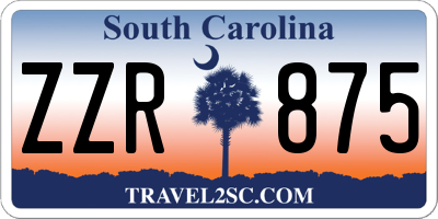 SC license plate ZZR875