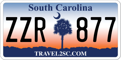 SC license plate ZZR877