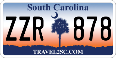 SC license plate ZZR878