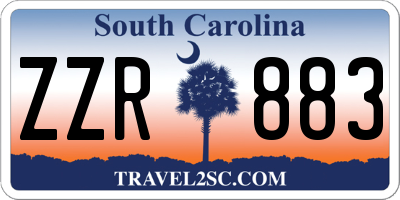 SC license plate ZZR883