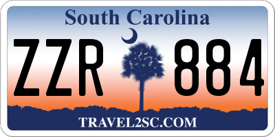 SC license plate ZZR884