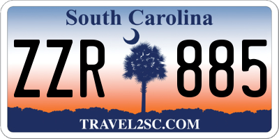 SC license plate ZZR885