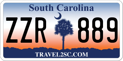 SC license plate ZZR889