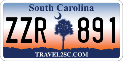 SC license plate ZZR891