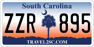 SC license plate ZZR895