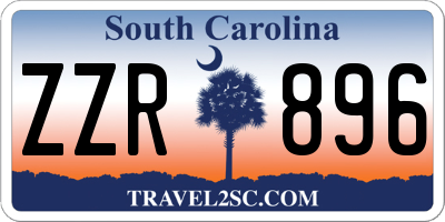 SC license plate ZZR896