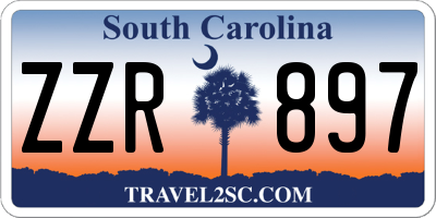 SC license plate ZZR897