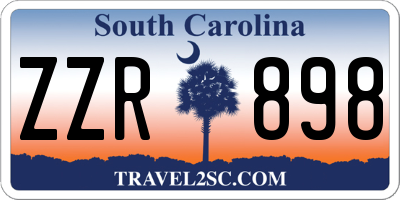 SC license plate ZZR898