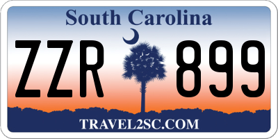 SC license plate ZZR899