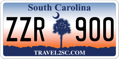 SC license plate ZZR900