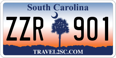 SC license plate ZZR901