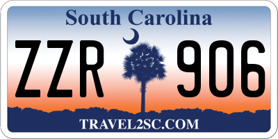 SC license plate ZZR906