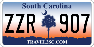 SC license plate ZZR907
