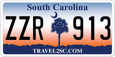SC license plate ZZR913