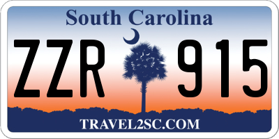 SC license plate ZZR915