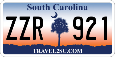 SC license plate ZZR921