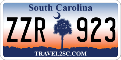 SC license plate ZZR923