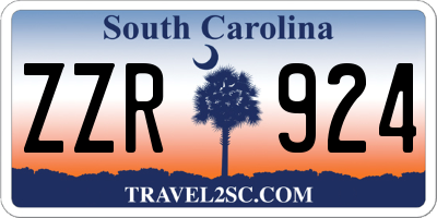 SC license plate ZZR924