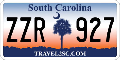 SC license plate ZZR927