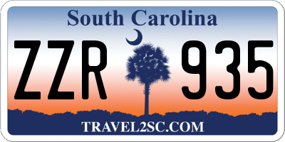 SC license plate ZZR935