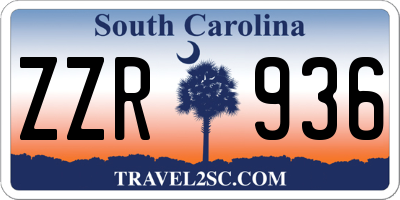 SC license plate ZZR936