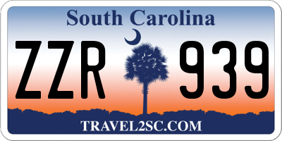SC license plate ZZR939