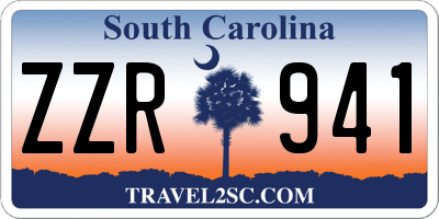 SC license plate ZZR941