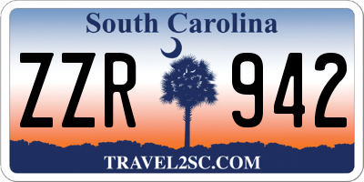 SC license plate ZZR942