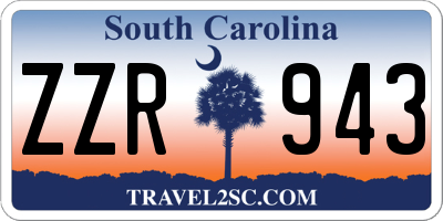 SC license plate ZZR943