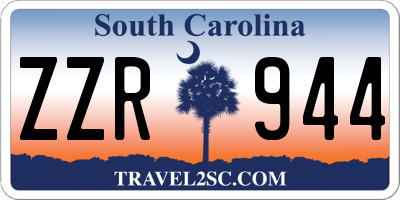 SC license plate ZZR944