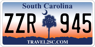 SC license plate ZZR945