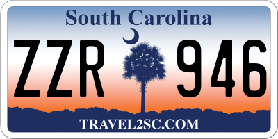 SC license plate ZZR946