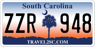 SC license plate ZZR948